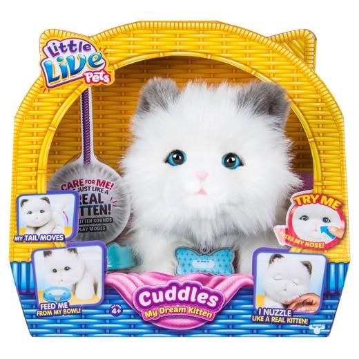 7. LITTLE LIVE PETS: CUDDLES MY DREAM KITTEN RRP $80.00 Say hello to "My Dream Kitten!" The adorable Little Live Pet who moves, acts and sounds just like a real kitten! It purrs when it s happy.