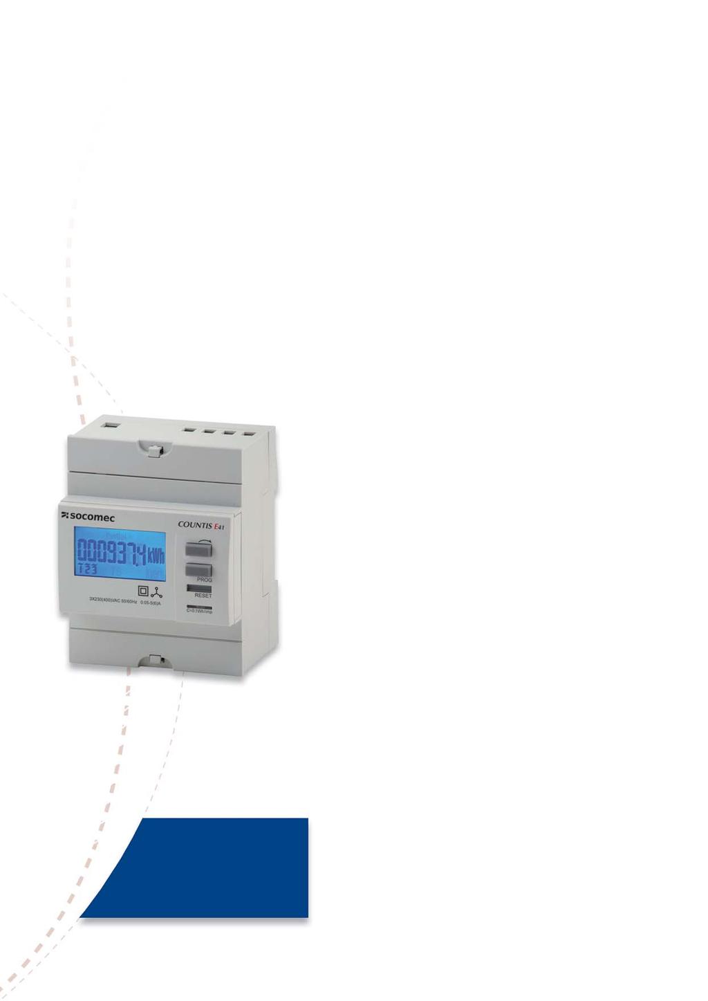 Countis Energy Metering Type Connection Max Rating kwh Metering Three Phase Direct 63A Features: - Direct connect three-phase kwh meter up to 63 Amps (3ph; 3ph + N). - Class 1 to IEC 62053-21.