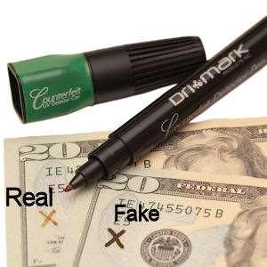 Detecting Counterfeit Currency Because real money is printed on special paper, the wrong feel is usually the first clue that a bill is a fake Counterfeit detection pen: