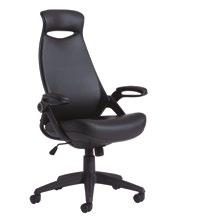 Black leather faced SO-TUS300T1-BLK 2TUB CHAIRS &