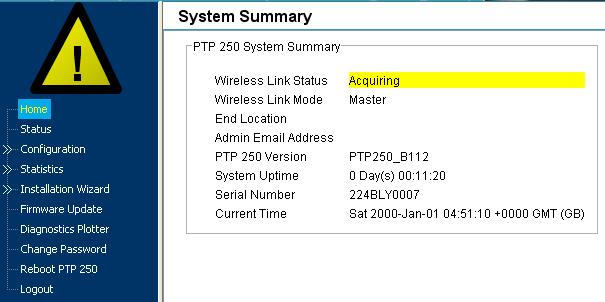 PTP 250 User Guide Managing link status and alerts Managing link status and alerts This section describes how to manage PTP 250 link status and alerts.