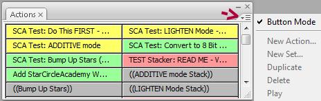 Figure 4: TEST Stacker - Normal Mode (CS3) Figure 5: The TEST Stacker in Button Mode (CS3) When you re satisfied the TEST Stacker works, you should delete all StarCircleAcademy
