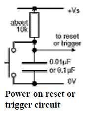 Power-on reset or trigger: It may be useful to ensure that a mono-stable circuit is reset or triggered automatically when the power supply is connected or switched on.
