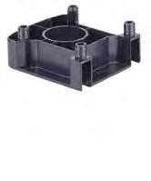 ø 4 x 35 23,5 64 64 80 Universal fixing block, for pressing in, with 4 dowels ø 10 x 11,5 With integrated mount for plinth clip (order no.