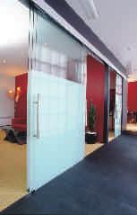 PACER AND FLEXIROL STRAIGT SLIDING DOOR SYSTEMS The main advantage of using a straight sliding system is that it saves room space, as the door does not require a swing or stacking space to open.