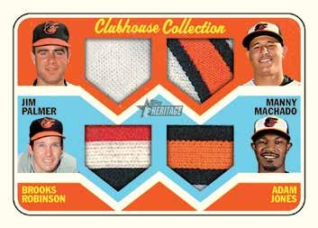 Clubhouse Collection Quad Relic Card RELIC CARDS Clubhouse Collection Relics Uniform and bat relic cards of active stars. Gold Parallel # d to 99 Patch Parallel Hand-numbered 1/1.