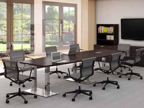 Palmer House Conference Tables ttractive and durable laminate surfaces with PVC DuraEdge detail make these conference tables perfect for any application. ll tables come with standard grommet.