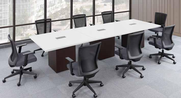 Cube Base Laminate Conference Tables ttractive and durable laminate surfaces with PVC DuraEdge detail make these conference tables