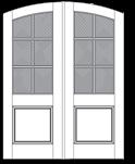 D ouble 6 Lite Doors Arched top