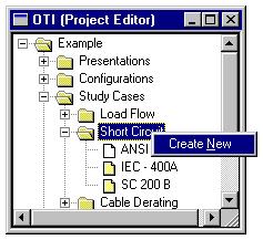 Study Case Editor 13.3 Study Case Editor The Short-Circuit Study Case Editor contains solution control variables, faulted bus selection, and a variety of options for output reports.