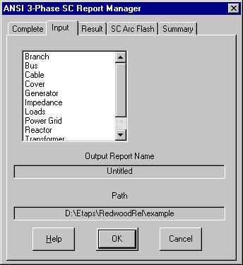 Output Reports 13.10.3 Input Data Page This page allows you to select different formats for viewing input data, grouped according to type.