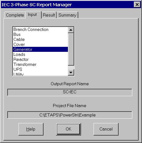 IEC Short-Circuit Toolbar 3-Phase Faults - Transient Study (IEC 363) Click on this button to perform a three-phase fault study per IEC 61363 Standard.