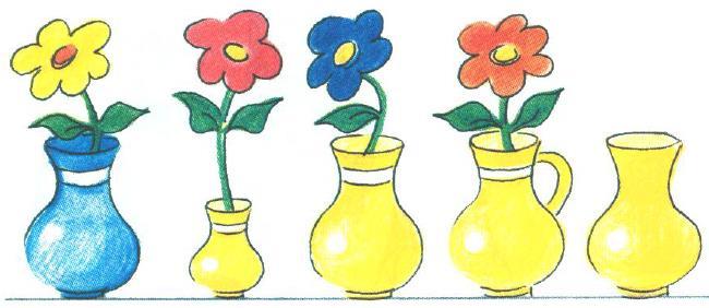 1 Math 0 Classwork 0 Problem 1 Look at the picture. Are there more vases or flowers? Finish the picture (draw) so that the amount of vases will be the same as the amount of flowers.