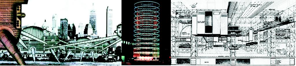 132 LOCAL IDENTITIES GLOBAL CHALLENGES Figure 3. Archigram, Walking City, 1964; Cedric Price, The Fun Palace, 1964; Toyo Ito, Tower of Winds, 1986. and Jean Tinguely (fig.2).