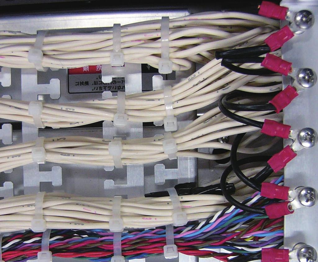 Bind the cables to the fixing metal in the processor unit with the cable ties (supplied).