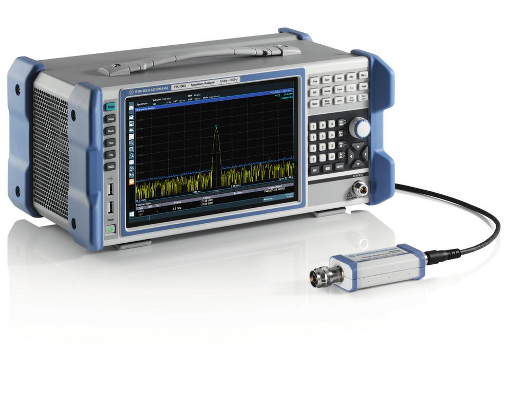 You can use it for spectral measurements, for highly accurate power measurements with power sensors and for analyzing analog and digitally modulated signals.