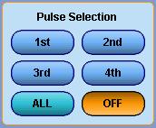 Selecting the Pulse/Packet Config tab In the Pulse Selection pane, click one of the available selections.