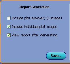 The software provides the option to include or exclude the plot summary and the individual plot images.