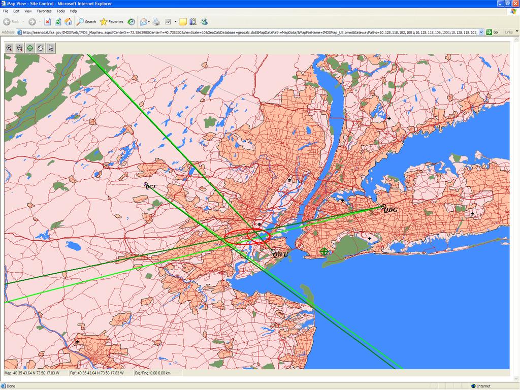 Mapping Triangulation WEB IMDS Triangulated Bearing Averages Overlay on Map