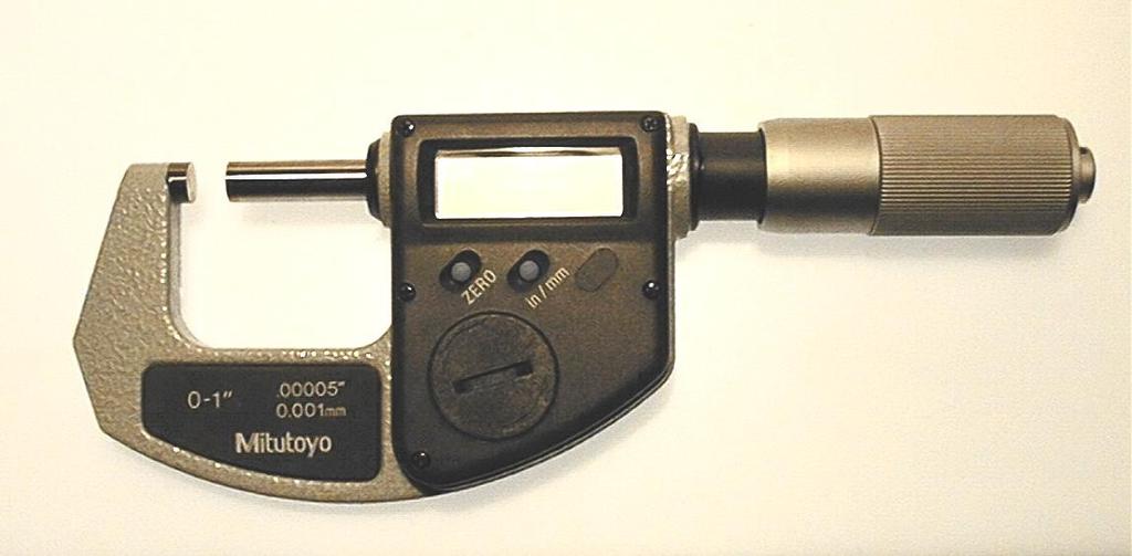 iron. This micrometer is a precision instrument with a reading of 0.001inch or 0.01mm and is deal for general or student use.
