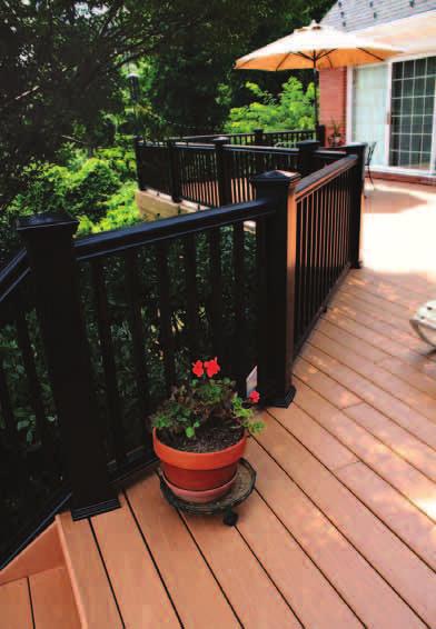 with Square Composite Balusters KIT INCLUDES: 1 - Fx2 Composite Top Rail 1 - Fx2 Composite Top Sub-Rail 1 - Fx2
