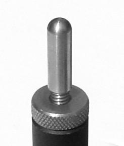 case. It has a threaded post that allows it to be attached in many orientations to T-nuts, standoffs, and other locating components.