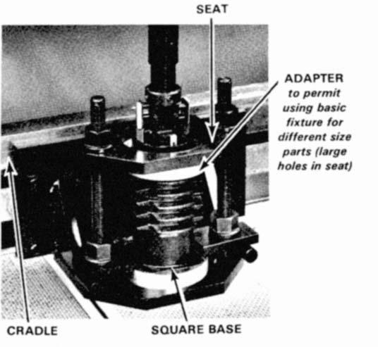 To use this fixture with different size parts, make the hole in the Seat large and use Adapters to hold the part at the top (see Figure 19).