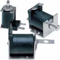Open frame solenoids are well suited for applications which require locking and latching functions.
