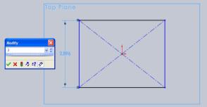 To assign dimensions, click on Smart Dimension in the upper corner of the Sketch tab.