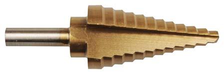 Drill Bits Step Type 10883PK 1/8"-1/2" Drill Size 13 Hole Sizes Gold Finish HSS High Speed Titanium Step Bits Tools & Supplies 12003PK 3/16"-7/8" Drill Size 12 Hole Sizes Gold Finish HSS High Speed