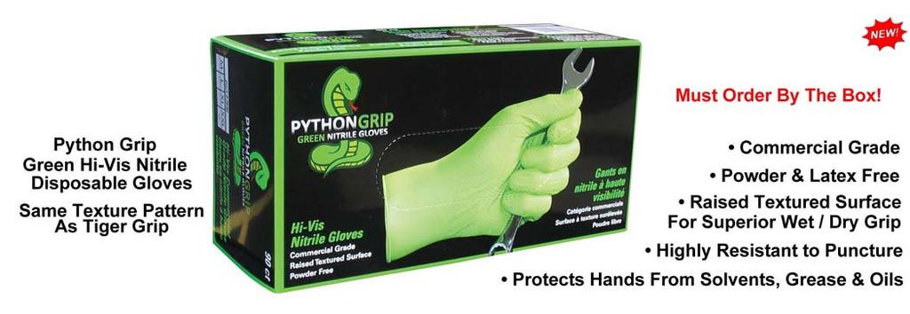 Gloves, Python Grip Tools & Supplies Part # Size Thickness Length Color Qty.