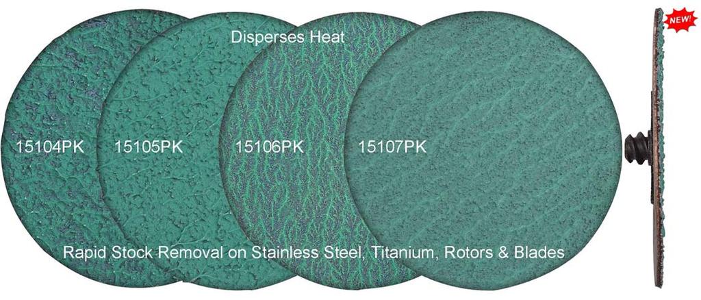 NEW 15103 2" 80 Self Sharping 25 Pcs. NEW 3" Disc Green Zirconia Surface Removal Part # Diameter Grit Grain Qty.