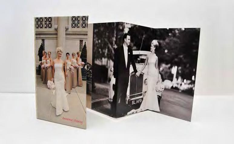 alternative to the traditional book, Accordion Books display multiple photos so you can show off more than just one favorite.