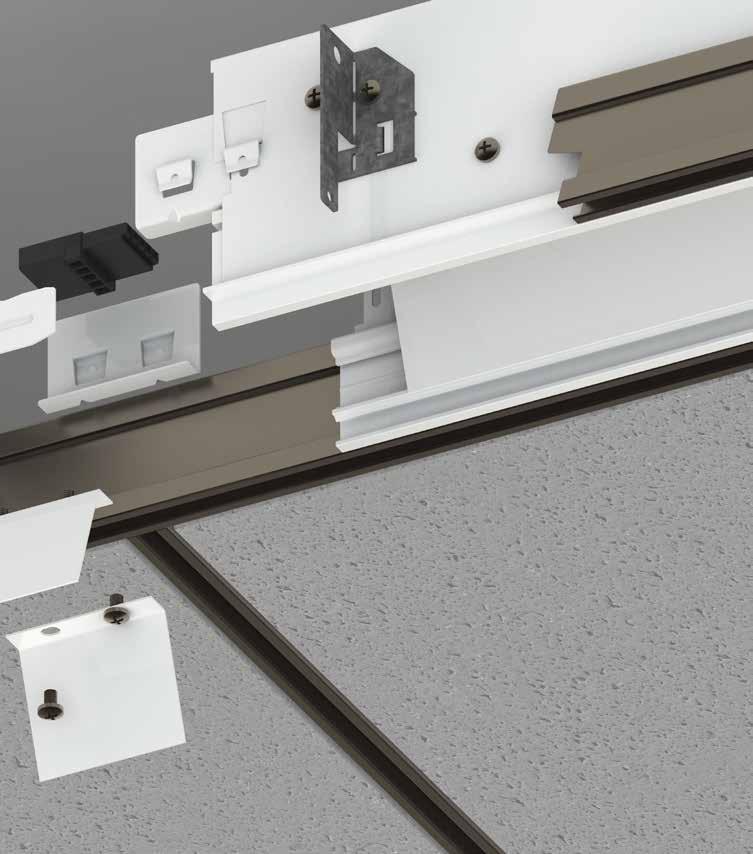 9 Typical Recessed Joining System 8 7 6 Creating continuous lines of light requires a quality connection system.