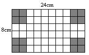 26 The piece of card is being measured with a ruler. What is the measurement shown on the ruler? 9.02cm 9.03cm 9.3cm 12cm 93cm 27 What percentage of this grid is shaded? 62.5% 62.7% 65.2% 67.