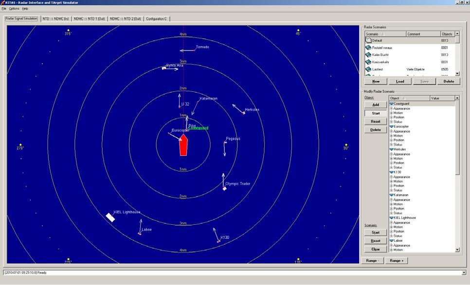 Integrated radar simulator for the
