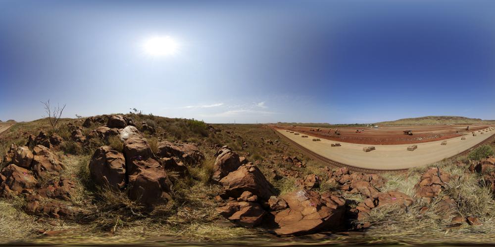 These images can be displayed without the distortions and they can be used to create virtual tours of the site, an example of which can be found here: http://paulbourke.