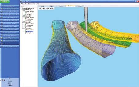 interactively create complex 3D tool paths direct from the CAD geometry.