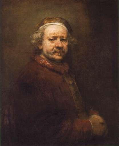 Self-Portrait (1669) by Rembrandt Over 40 yrs. Rembrandt made almost 100 selfportraits that ranged from his youth to his old age.