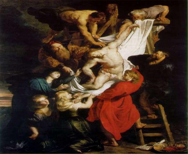 The Descent from the Cross by Rubens It has all the traits of Baroque style: from theatrical lighting to darkness, from lighting to ominous