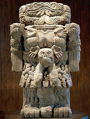 Coatlicue was Aztec goddess of Life and Death. Associated with the earth, the moon, and the stars.