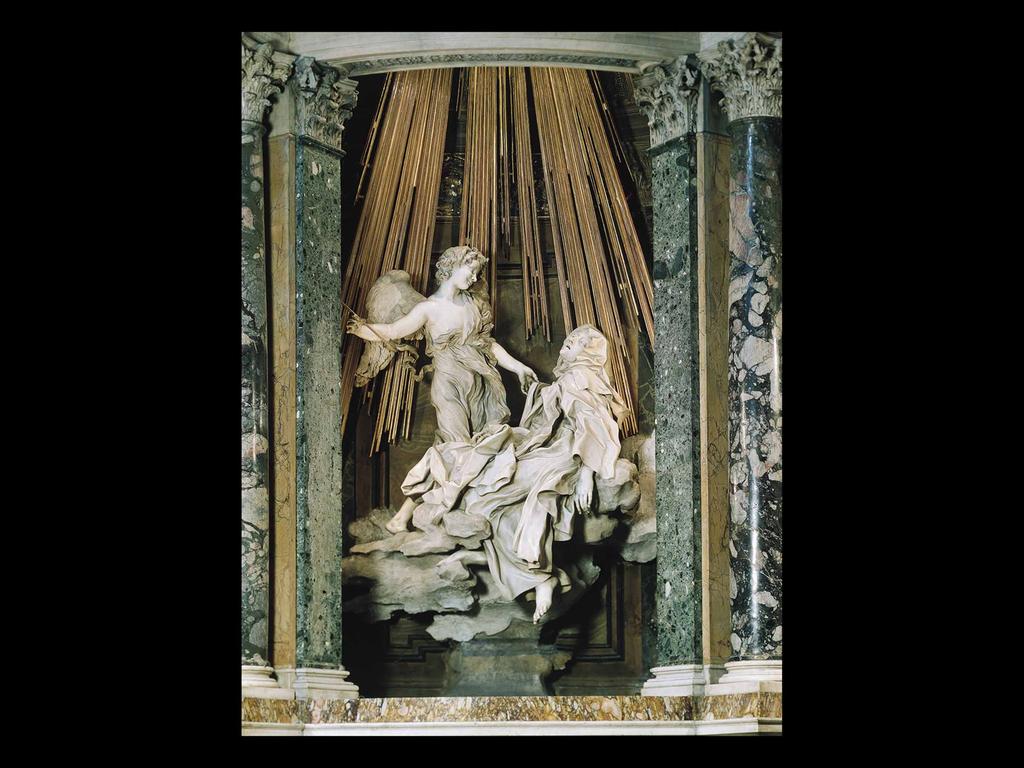 Gianlorenzo Bernini. The Ecstasy of St. Theresa. 1645 52. life-size. The Baroque period is the period that correlates with the Counter Reformation.