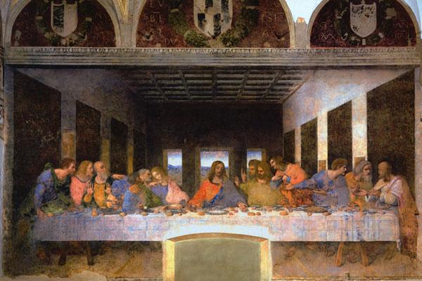 Leonardo da Vinci, The Last Supper, 1495-1498, fresco,