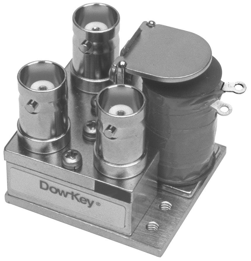 164 Series SPDT Switch The DowKey 164 Series has all connectors and the actuator assembly mounted on the same plane so that the switch can be flush-mounted on a panel or cabinet wall.