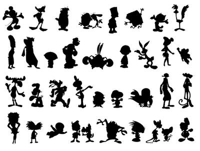 Notice that you can tell a great deal about each of the above characters simply by looking at the silhouette. The characters attitudes are readable, even without the detail pass.