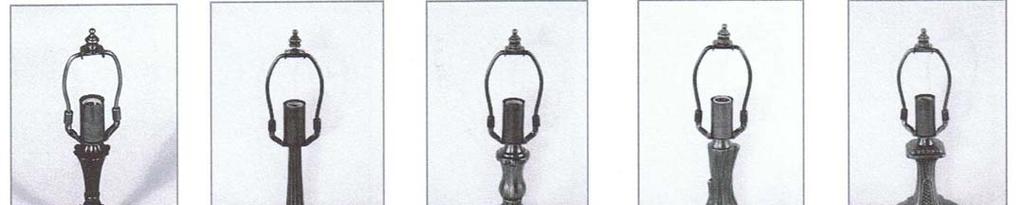 Mini Lamp Bases All lamp bases, illustrated on this page, come fully wired with a candelabra style socket and are