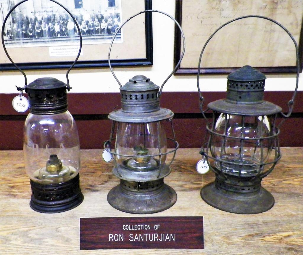 Collection of Lanterns Donation by Ron Santurjian Boston & Albany Railroad Fixed Globe Lantern