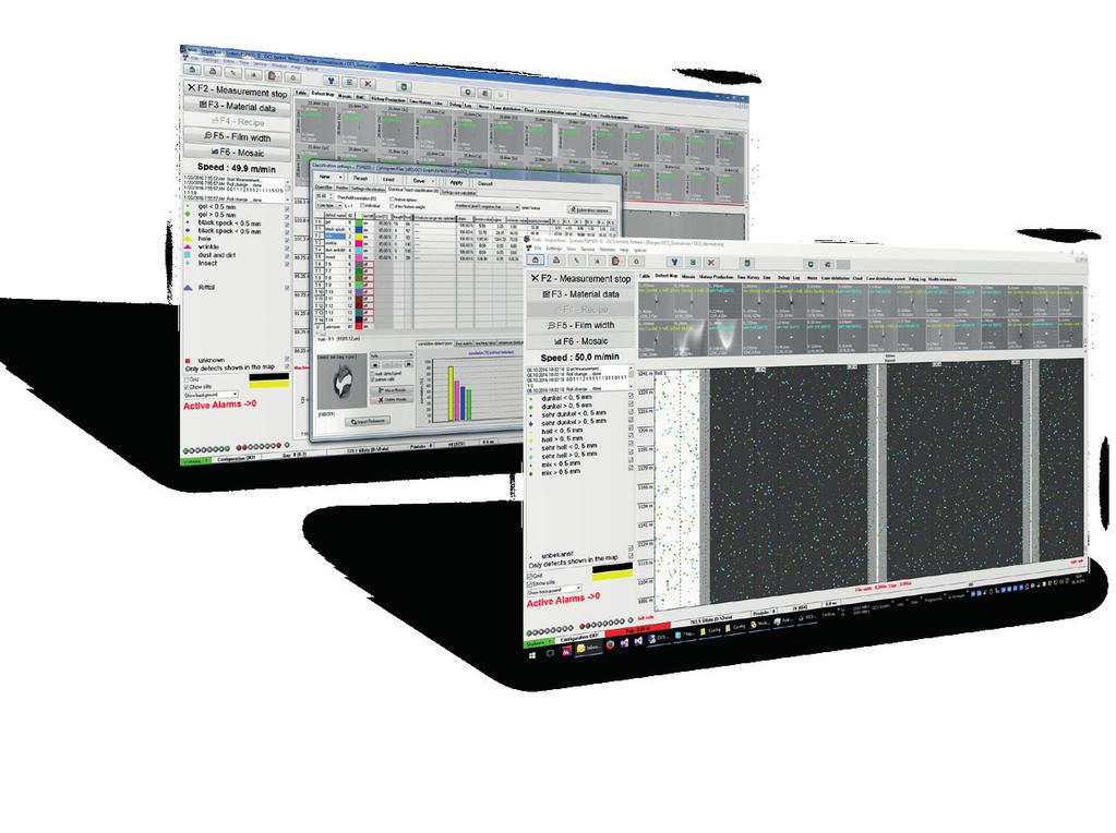 Same statistical and analysis software as the polymer industry Process and material parameter