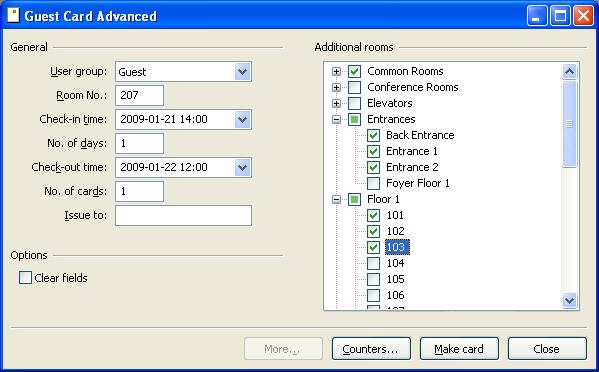 Double click on Joiner Suite in the navigation window. 2. Enter the main room number. The four previous and the four following room numbers will appear in the Suite rooms field.