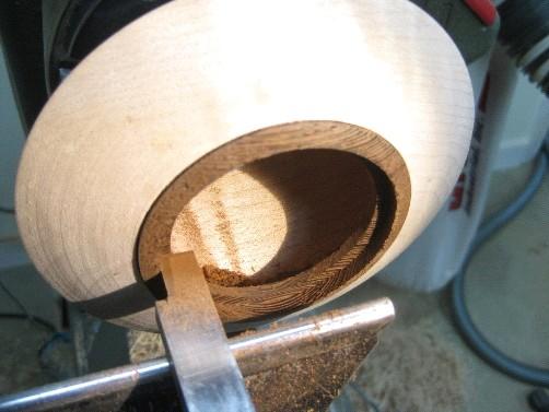 Sneak up on a good fit for the tenon with a recess scraper or gouge.